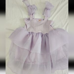 Topo girls size 2T purple puffy dress #B314